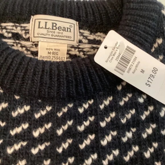 L.L. Bean Norwegian men’s sweater, NEW. Made in Norway - Picture 2 of 4
